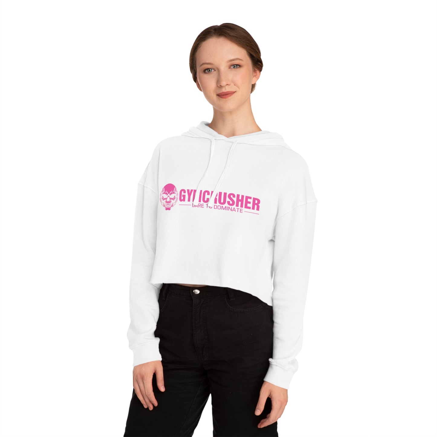 Gymcrusher Cropped Hooded Sweatshirt Hot Pink