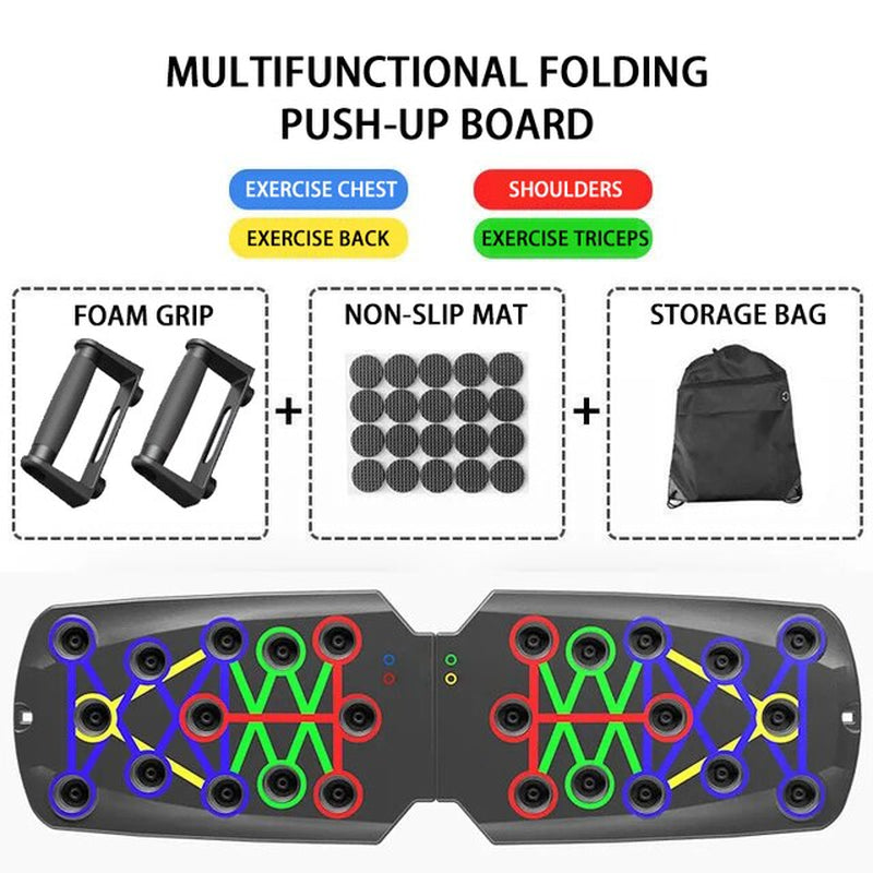 "Ultimate Foldable Push-Up Board: Boost Muscle Gain, Tone Abs, and Stay Fit Anywhere!"