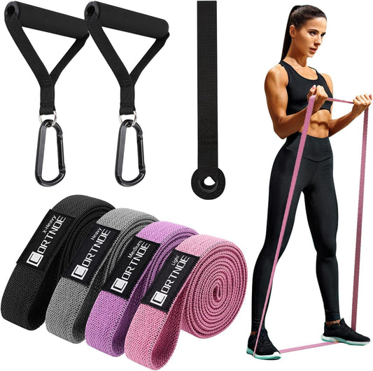 "Ultimate Strength Training Kit: Long Resistance Bands with Handles for Effective Workouts and Pull-Up Assistance"