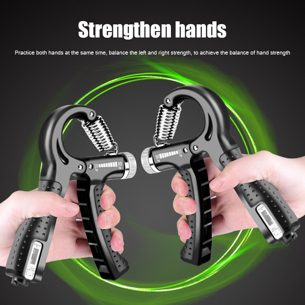 "Ultimate Adjustable Hand Grip Power Trainer - Boost Your Finger, Wrist, and Grip Strength with Countable Resistance Springs!"