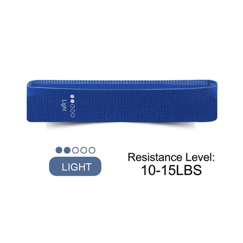 "Ultimate Resistance Loop Bands Set for a Powerful Home Workout - Achieve Your Fitness Goals with 5 Non-Slip Fabric Bands of Varying Intensity!"