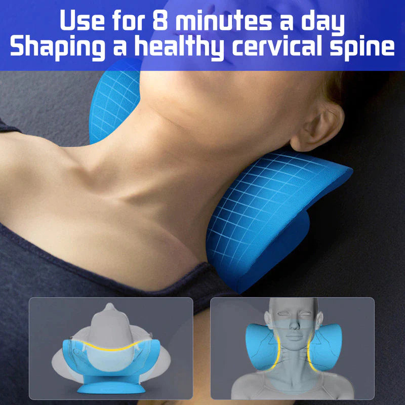 "Ultimate Cervical Spine Stretch and Relaxation System: Say Goodbye to Neck Pain and Achieve Perfect Spine Alignment with Our Gravity Muscle Relaxation Traction Pillow"