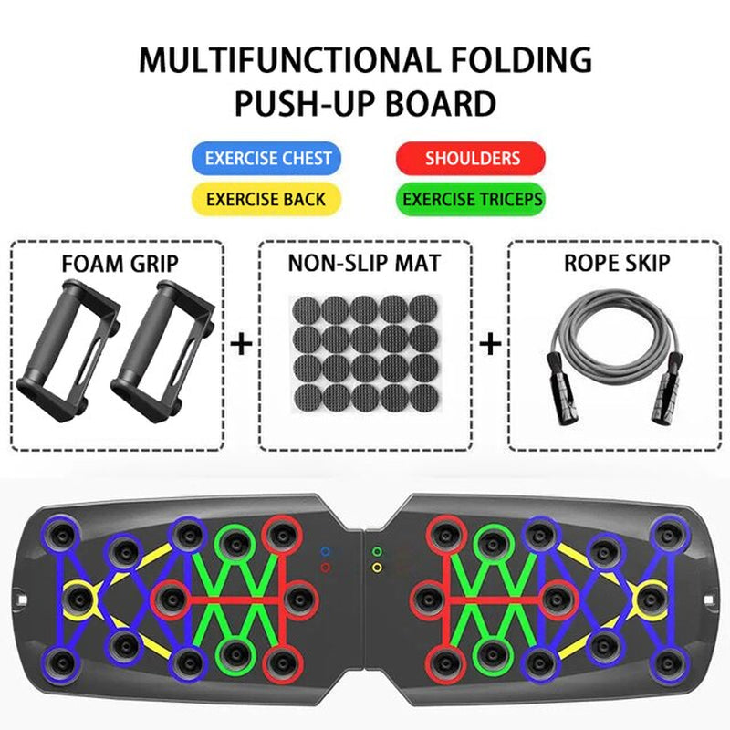 "Ultimate Foldable Push-Up Board: Boost Muscle Gain, Tone Abs, and Stay Fit Anywhere!"