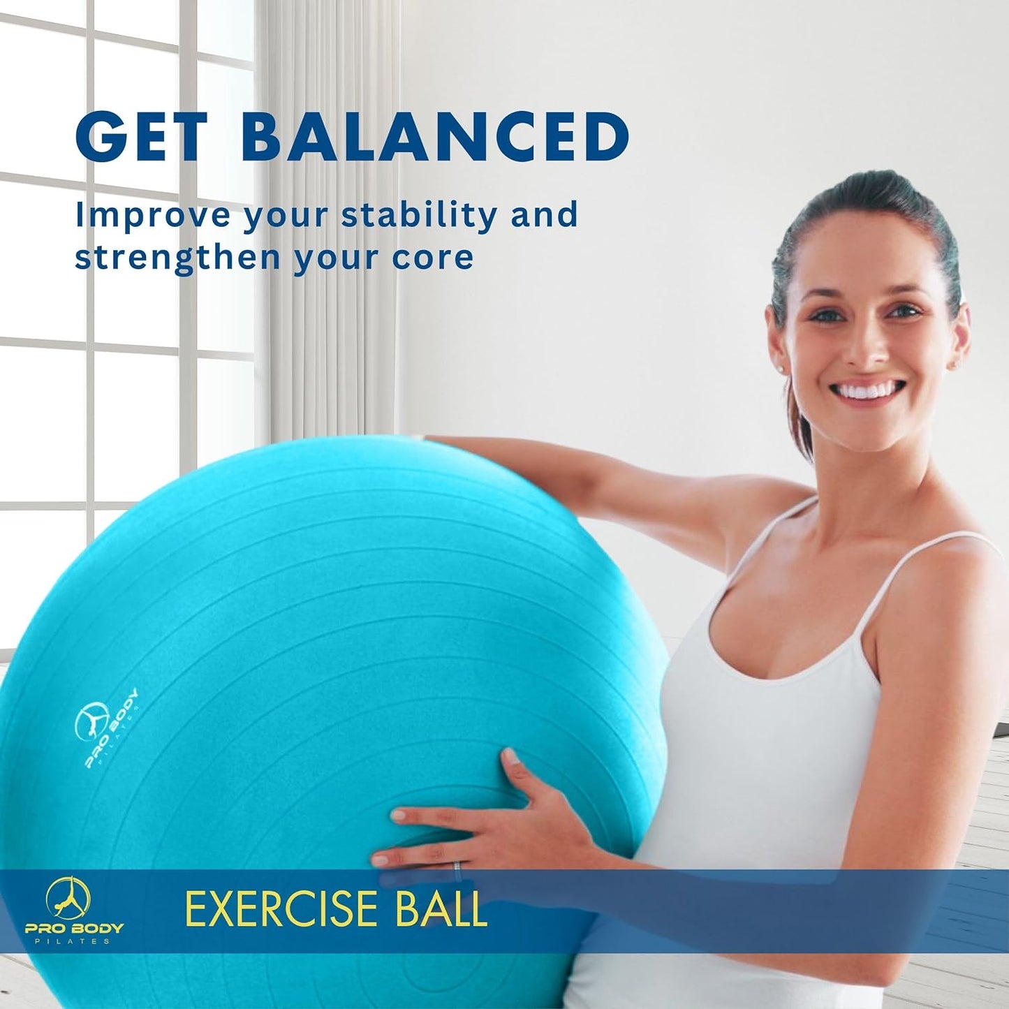 "Ultimate Balance and Stability: Vibrant Yoga Ball for Yoga, Therapy, and Pregnancy"