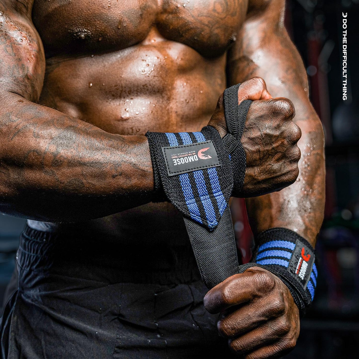 "Maximize Your Performance and Prevent Injuries with Our Premium Wrist Wraps - Perfect for Weightlifting, Powerlifting, and Bodybuilding - Designed for Men and Women"