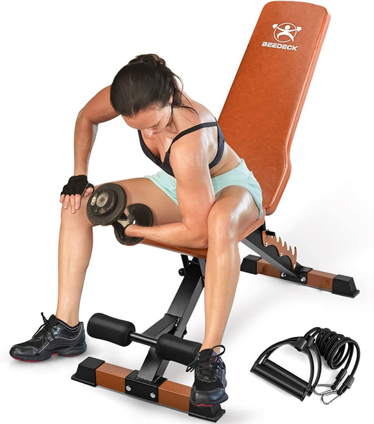 "Ultimate Strength Training Bench: Achieve Your Full Body Fitness Goals with Our Foldable, Adjustable Weight Bench - 800Lbs Capacity!"