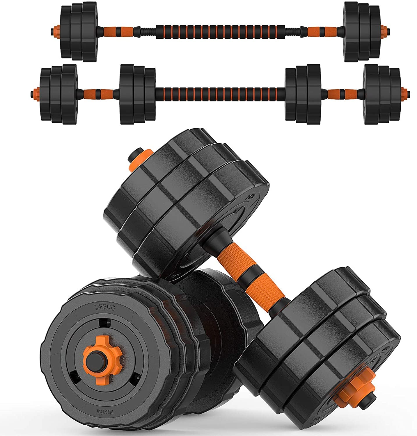 "Ultimate Adjustable Weights Barbell Dumbbells Set - Non-Slip Neoprene Hand Weights for a Complete Home Gym Fitness Experience!"