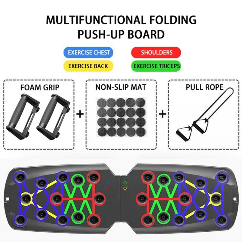 "Ultimate Foldable Push-Up Board: Boost Muscle Gain, Tone Abs, and Stay Fit Anywhere!"