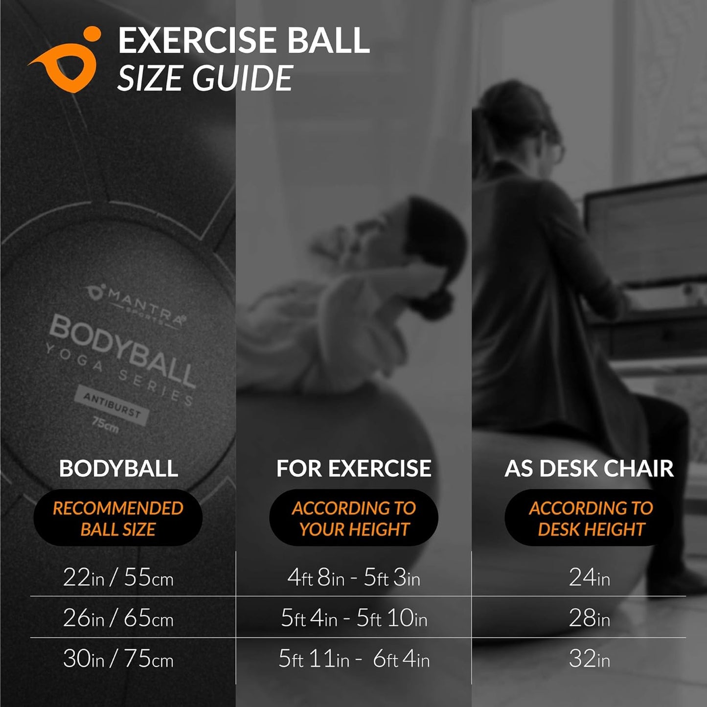 "Ultimate Fitness and Wellness Ball: Enhance Your Workout and Improve Balance with Our Extra Thick Exercise Ball - Perfect for Yoga, Pilates, Pregnancy, and Therapy - Includes Pump and Guide!"