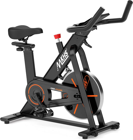 "Ultimate Home Exercise Bike: Comfortable Seat, Silent Drive, and Ipad Holder for an Unbeatable Workout Experience!"