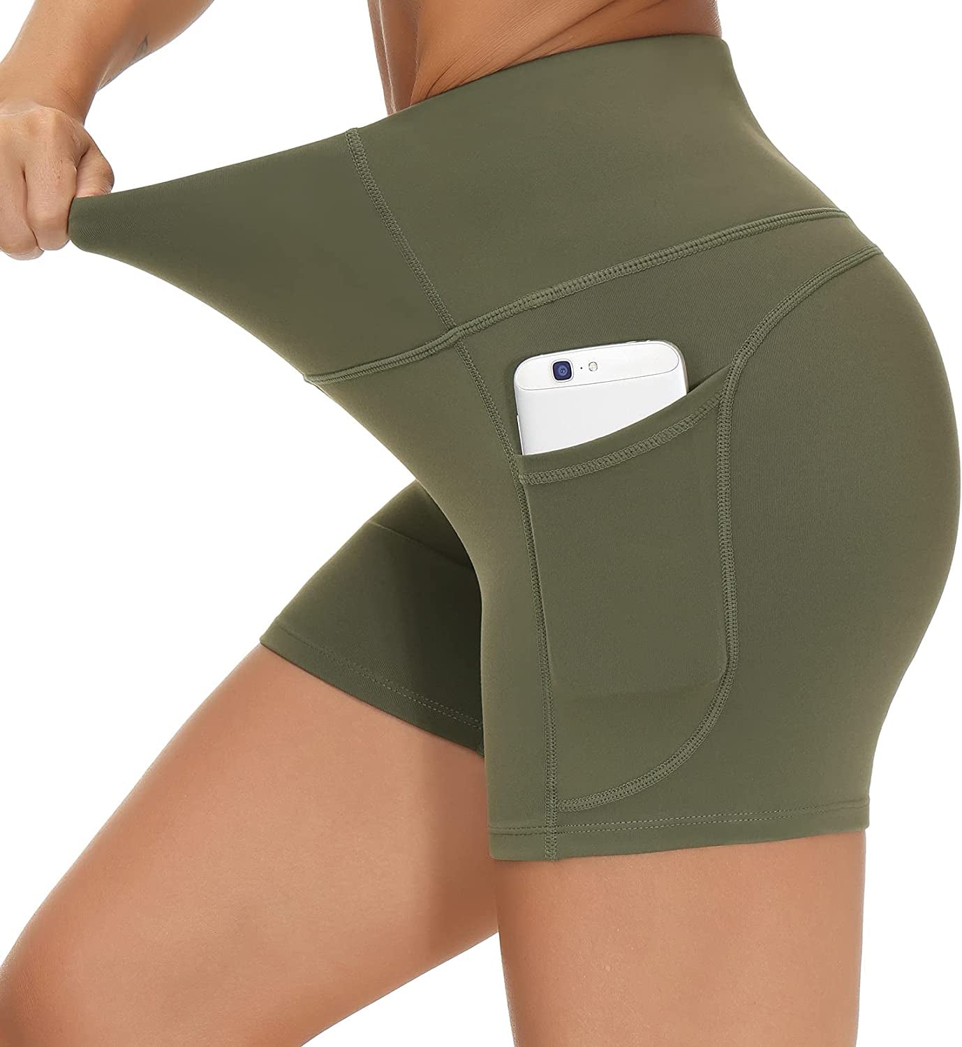 "Ultimate Tummy Control Yoga Shorts for Women - Stay Fit and Stylish with Deep Pockets and High Waist Design!"