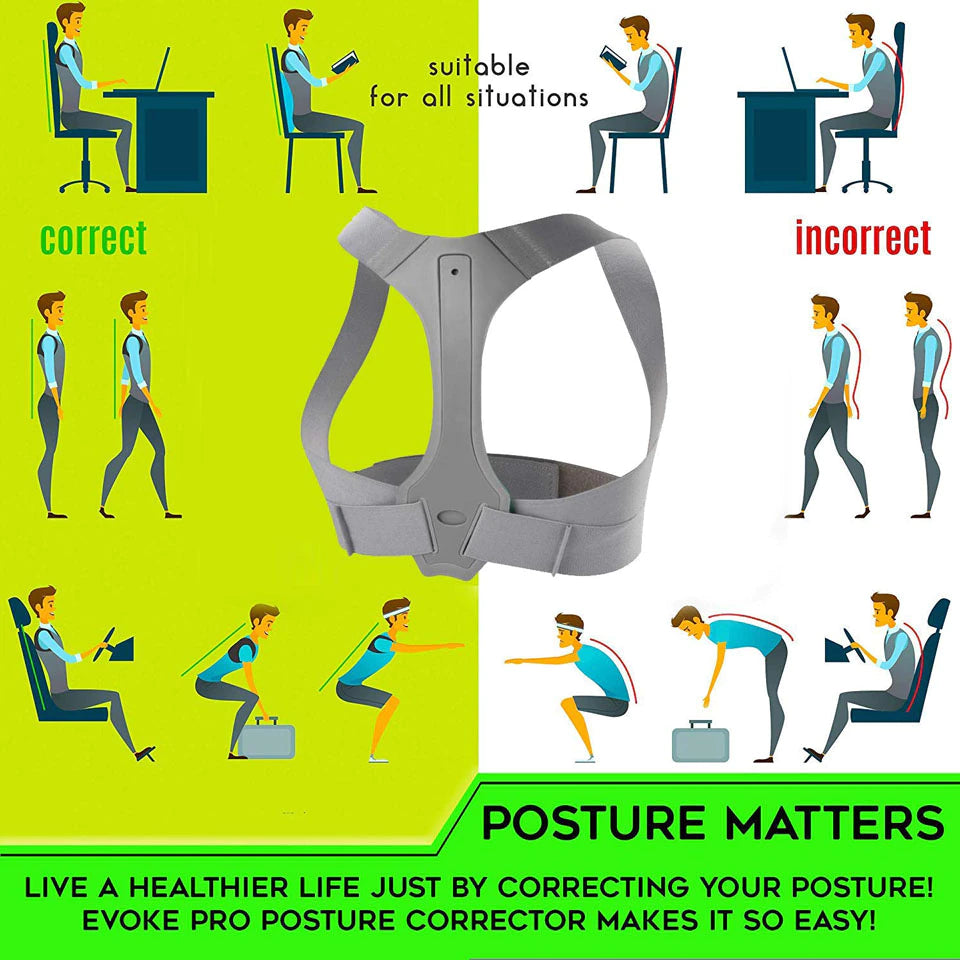 "Improve Your Posture with Our Back Posture Corrector - Effective Spine Support Belt for Perfect Alignment - Suitable for Men, Women, and Kids!"