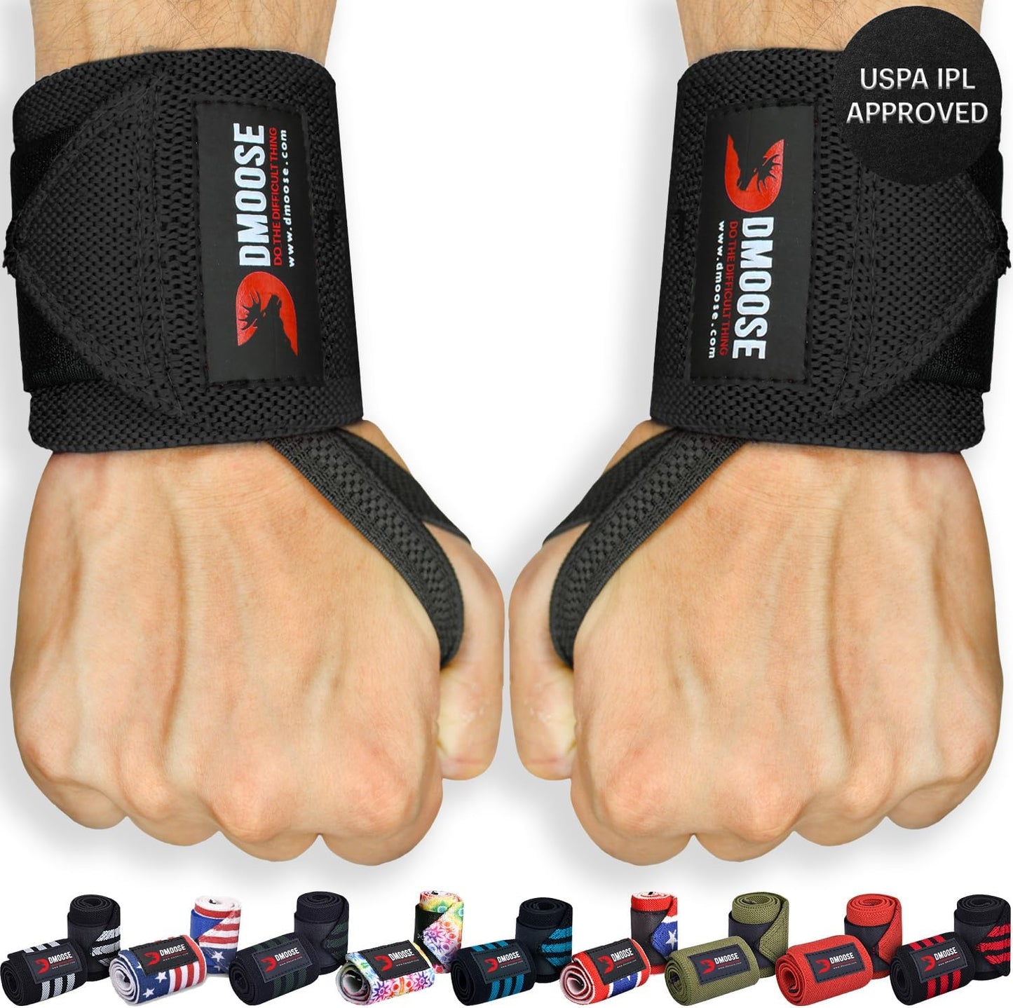 "Maximize Your Performance and Prevent Injuries with Our Premium Wrist Wraps - Perfect for Weightlifting, Powerlifting, and Bodybuilding - Designed for Men and Women"