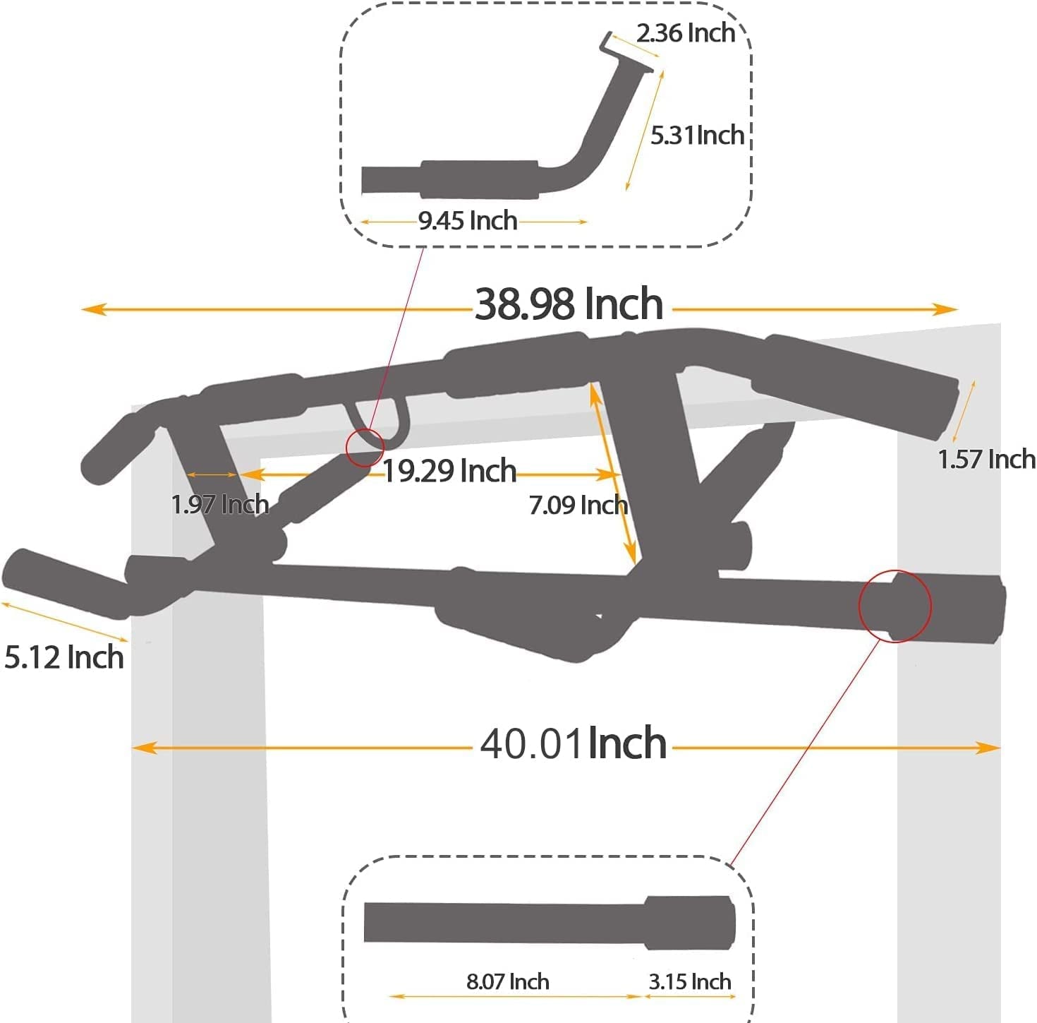 "Ultimate Upper Body Fitness: Doorway Pull-Up Bar for Total Workout Bliss!"