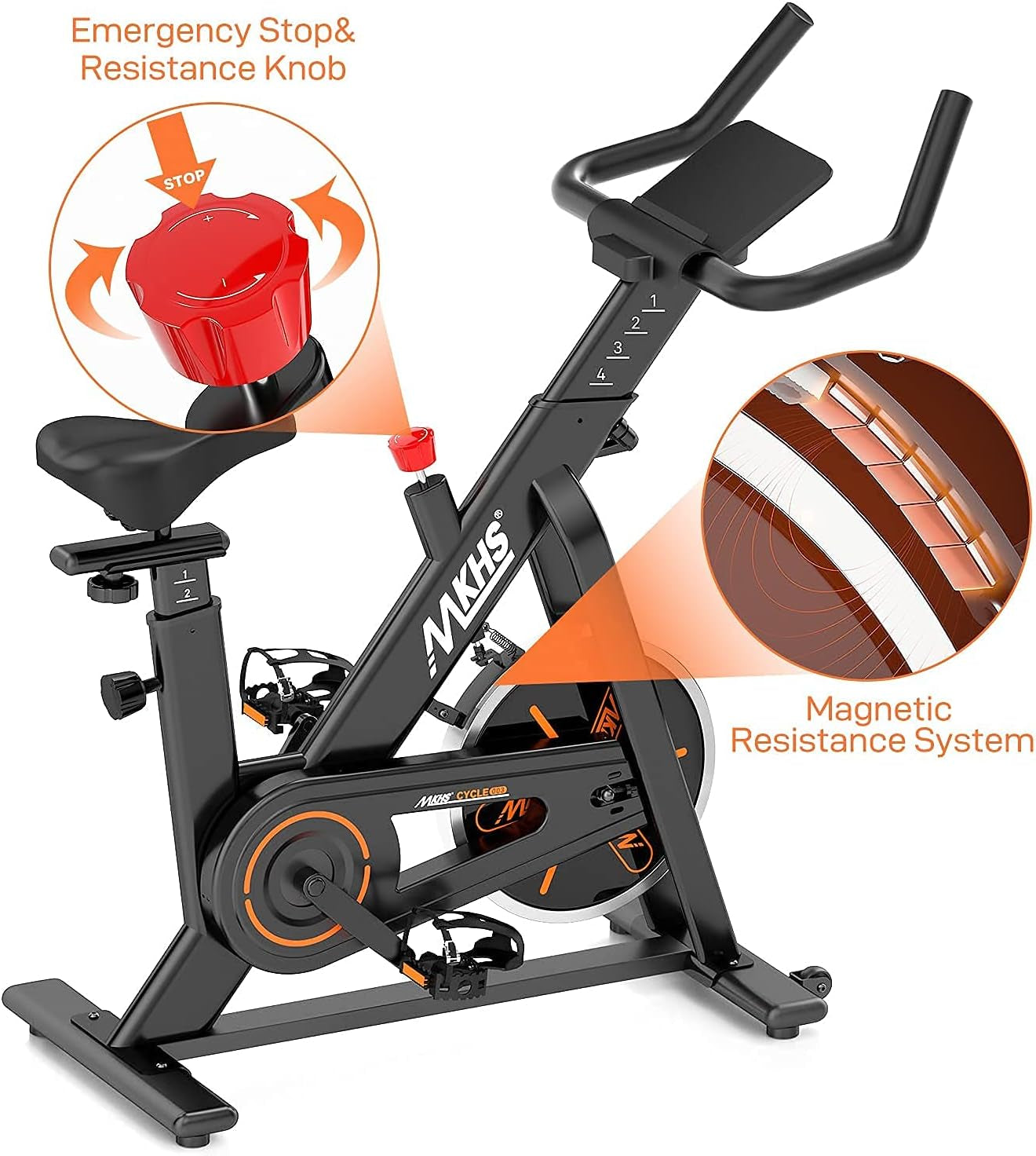 "Ultimate Home Exercise Bike: Comfortable Seat, Silent Drive, and Ipad Holder for an Unbeatable Workout Experience!"