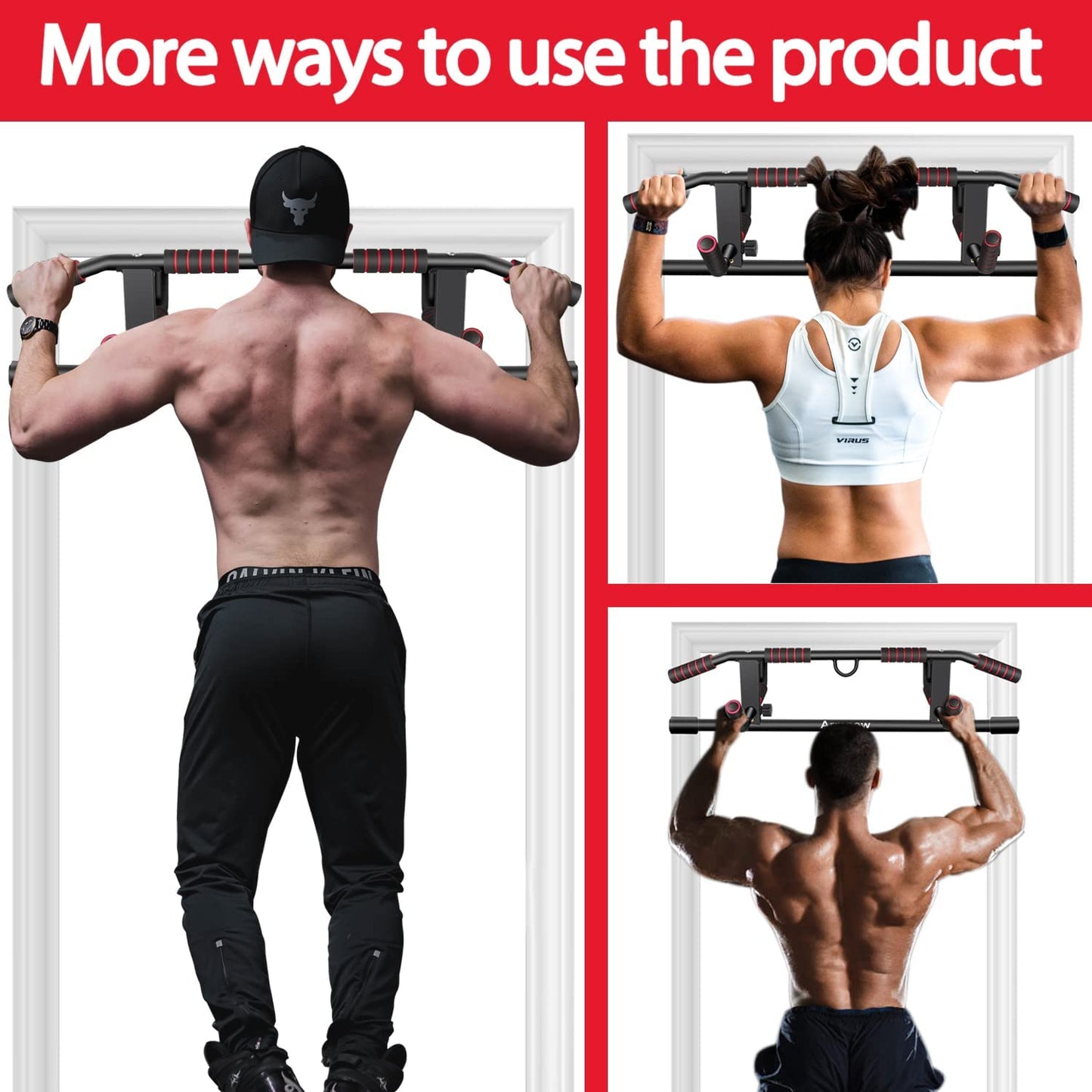 "Ultimate Upper Body Fitness: Doorway Pull-Up Bar for Total Workout Bliss!"