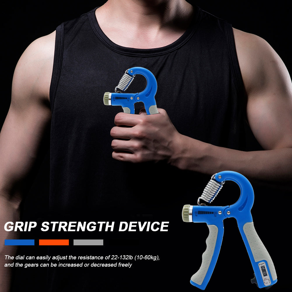 "Ultimate Adjustable Hand Grip Power Trainer - Boost Your Finger, Wrist, and Grip Strength with Countable Resistance Springs!"