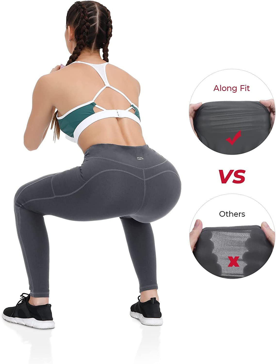 "Ultimate Performance Leggings for Women: Stay Stylish, Secure, and Confident with Non-See-Through Yoga Pants Featuring Phone Pockets, Tummy Control, and Full-Length/Capri Options!"